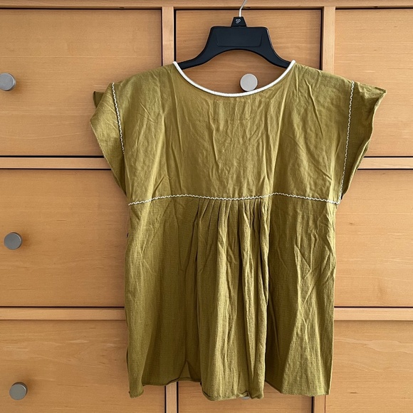 Embroidered Boho Stretch Cotton Blouse - Picture 4 of 6